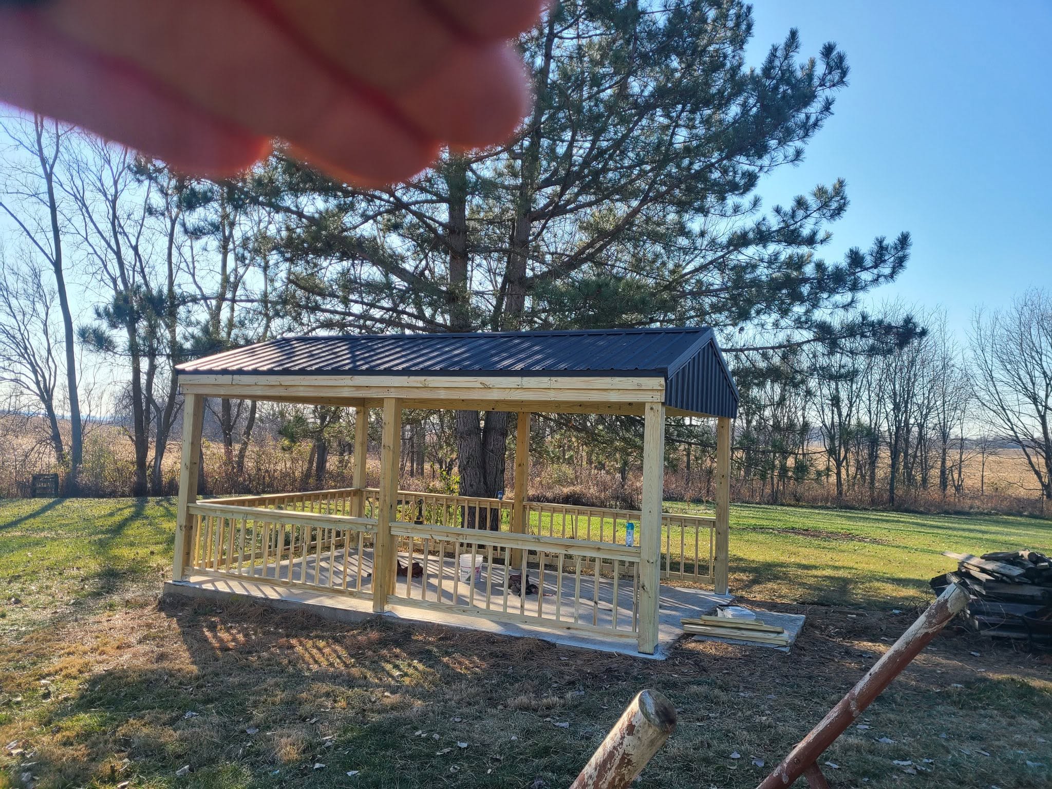 Custom outdoor pavilion build
