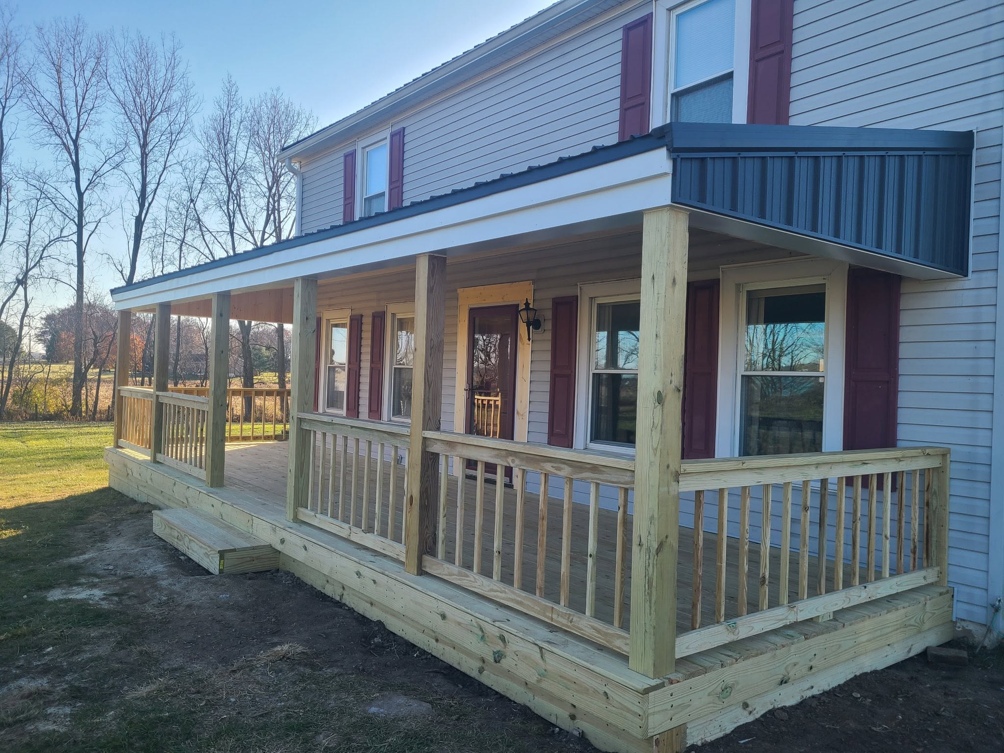 Wraparound front porch build